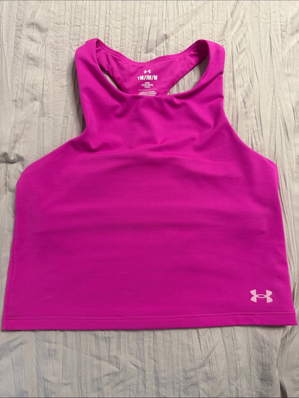 Under Armour Women's Racerback Crop Tank - Fuchsia